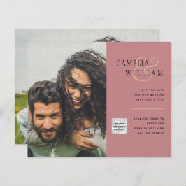 Budget Foto Huwelijksuitnodiging Bewaar Datum QR C