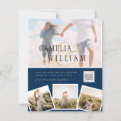 BUDGET Foto Huwelijksuitnodiging Bewaar Datum QR C (Voorkant)