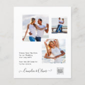 Budget Foto Huwelijksuitnodiging Bewaar Datum QR C (Voorkant)