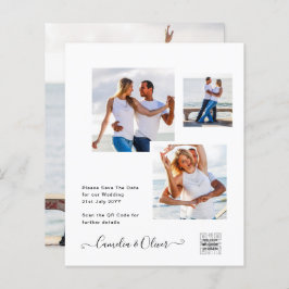 Budget Foto Huwelijksuitnodiging Bewaar Datum QR C