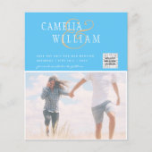 BUDGET Foto Huwelijksuitnodiging Bewaar Datum QR C (Voorkant)