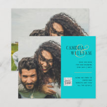 Budget Foto Huwelijksuitnodiging Bewaar Datum QR C
