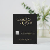 Budget Foto Huwelijksuitnodiging Bewaar Datum QR C (Staand voorkant)