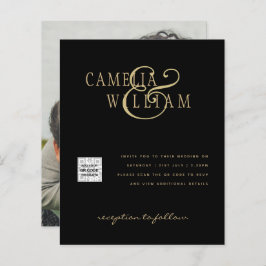 Budget Foto Huwelijksuitnodiging Bewaar Datum QR C