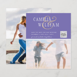 BUDGET Foto Huwelijksuitnodiging Bewaar Datum QR C