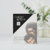 BUDGET Foto Huwelijksuitnodiging Bewaar Datum QR C (Staand voorkant)