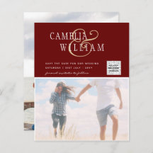 BUDGET Foto Huwelijksuitnodiging Bewaar Datum QR C