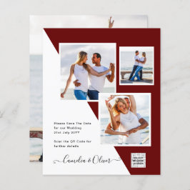 Budget Foto Huwelijksuitnodiging Bewaar Datum QR C