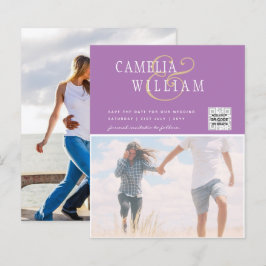 BUDGET Foto Huwelijksuitnodiging Bewaar Datum QR C