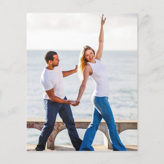 Budget Foto Huwelijksuitnodiging Bewaar Datum QR C (Achterkant)