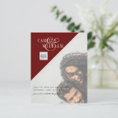 BUDGET Foto Huwelijksuitnodiging Bewaar Datum QR C (Staand voorkant)