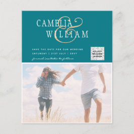 BUDGET Foto Huwelijksuitnodiging Bewaar Datum QR C Flyer