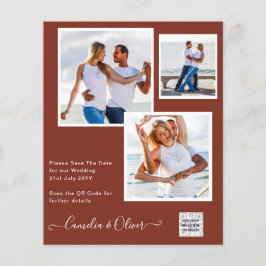 BUDGET Foto Huwelijksuitnodiging Bewaar Datum QR C Flyer