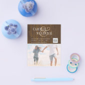 BUDGET Foto Huwelijksuitnodiging Bewaar Datum QR C Flyer (Enkel)