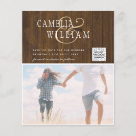 BUDGET Foto Huwelijksuitnodiging Bewaar Datum QR C Flyer