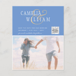 BUDGET Foto Huwelijksuitnodiging Bewaar Datum QR C Flyer
