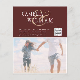 BUDGET Foto Huwelijksuitnodiging Bewaar Datum QR C Flyer