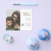 Budget Foto Huwelijksuitnodiging Bewaar Datum QR C Flyer (Enkel)