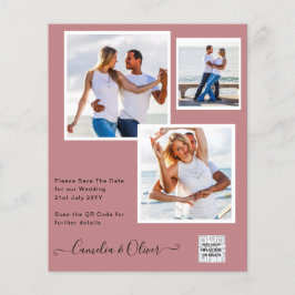 BUDGET Foto Huwelijksuitnodiging Bewaar Datum QR C Flyer