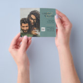 Budget Foto Huwelijksuitnodiging Bewaar Datum QR C Flyer (Hand)