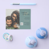 Budget Foto Huwelijksuitnodiging Bewaar Datum QR C Flyer (Enkel)