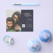Budget Foto Huwelijksuitnodiging Bewaar Datum QR C Flyer (Enkel)
