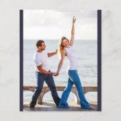 Budget Foto Huwelijksuitnodiging Bewaar Datum QR C Flyer (Achterkant)