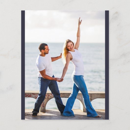 Budget Foto Huwelijksuitnodiging Bewaar Datum QR C Flyer (Achterkant)