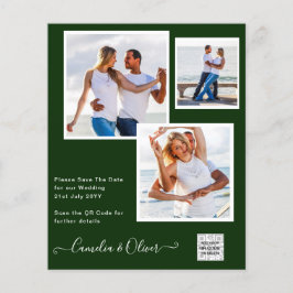 BUDGET Foto Huwelijksuitnodiging Bewaar Datum QR C Flyer