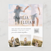 BUDGET Foto Huwelijksuitnodiging Bewaar Datum QR C Flyer (Voorkant)