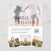 BUDGET Foto Huwelijksuitnodiging Bewaar Datum QR C