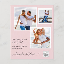 BUDGET Foto Huwelijksuitnodiging Bewaar Datum QR C Flyer