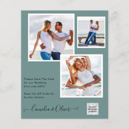 BUDGET Foto Huwelijksuitnodiging Bewaar Datum QR C Flyer