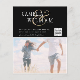 BUDGET Foto Huwelijksuitnodiging Bewaar Datum QR C Flyer