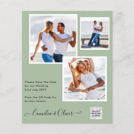 BUDGET Foto Huwelijksuitnodiging Bewaar Datum QR C Flyer
