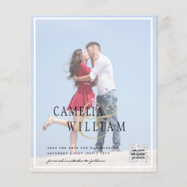 BUDGET Foto Huwelijksuitnodiging Bewaar Datum QR C Flyer