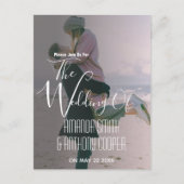 Budget foto huwelijksuitnodiging informatie uitnodiging briefkaart (Voorkant)