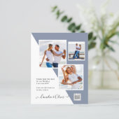 Budget foto huwelijksuitnodiging save date QR-code (Staand voorkant)