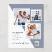 Budget foto huwelijksuitnodiging save date QR-code (Voorkant)