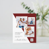 Budget foto huwelijksuitnodiging save date QR-code (Staand voorkant)