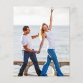 Budget foto huwelijksuitnodiging save date QR-code (Achterkant)