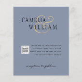 Budget foto huwelijksuitnodiging save date QR-code (Voorkant)
