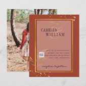 BUDGET Foto Huwelijksuitnodiging Save the Date (Voorkant / Achterkant)