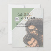 Budget Foto Huwelijksuitnodiging Verschillende Kle (Voorkant)