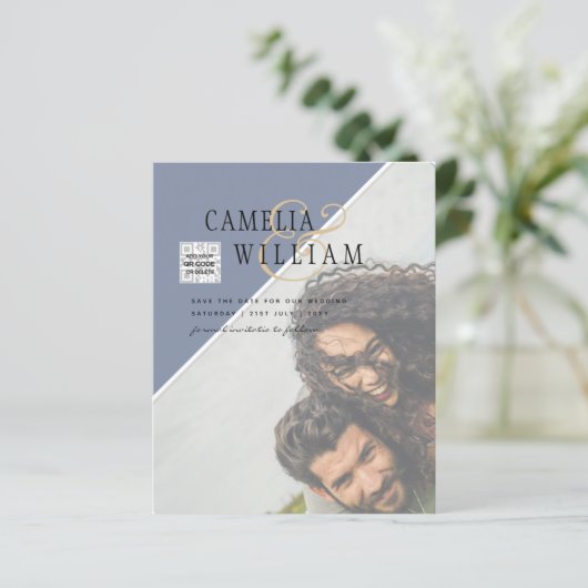 Budget Foto Huwelijksuitnodiging Verschillende Kle (Staand voorkant)