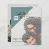 Budget Foto Huwelijksuitnodiging Verschillende Kle (Voorkant / Achterkant)