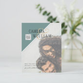 Budget Foto Huwelijksuitnodiging Verschillende Kle (Staand voorkant)