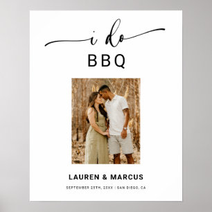 Budget Foto Ik Doe BBQ Trouwfeest Welkom Bord Poster