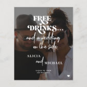 Budget foto informe huwelijksuitnodiging met onlin (Voorkant)