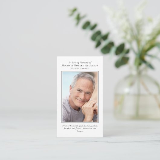 Budget Foto Inspirerend Memorial Kaart Contactkaartje (Staand voorkant)